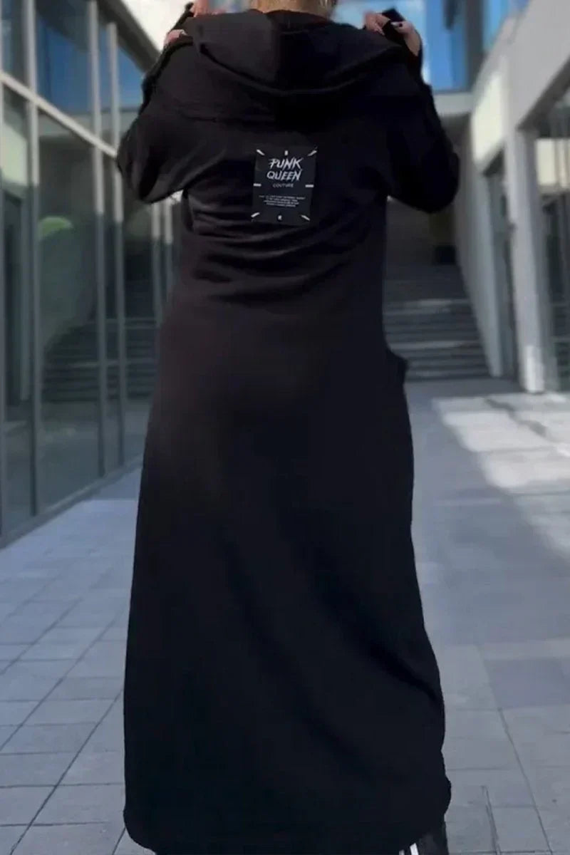 Rachele | Lightweight Long Zip-up Hoodie Dress