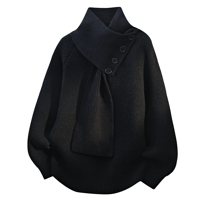 Elaine | Cozy Scarf-Neck Sweater